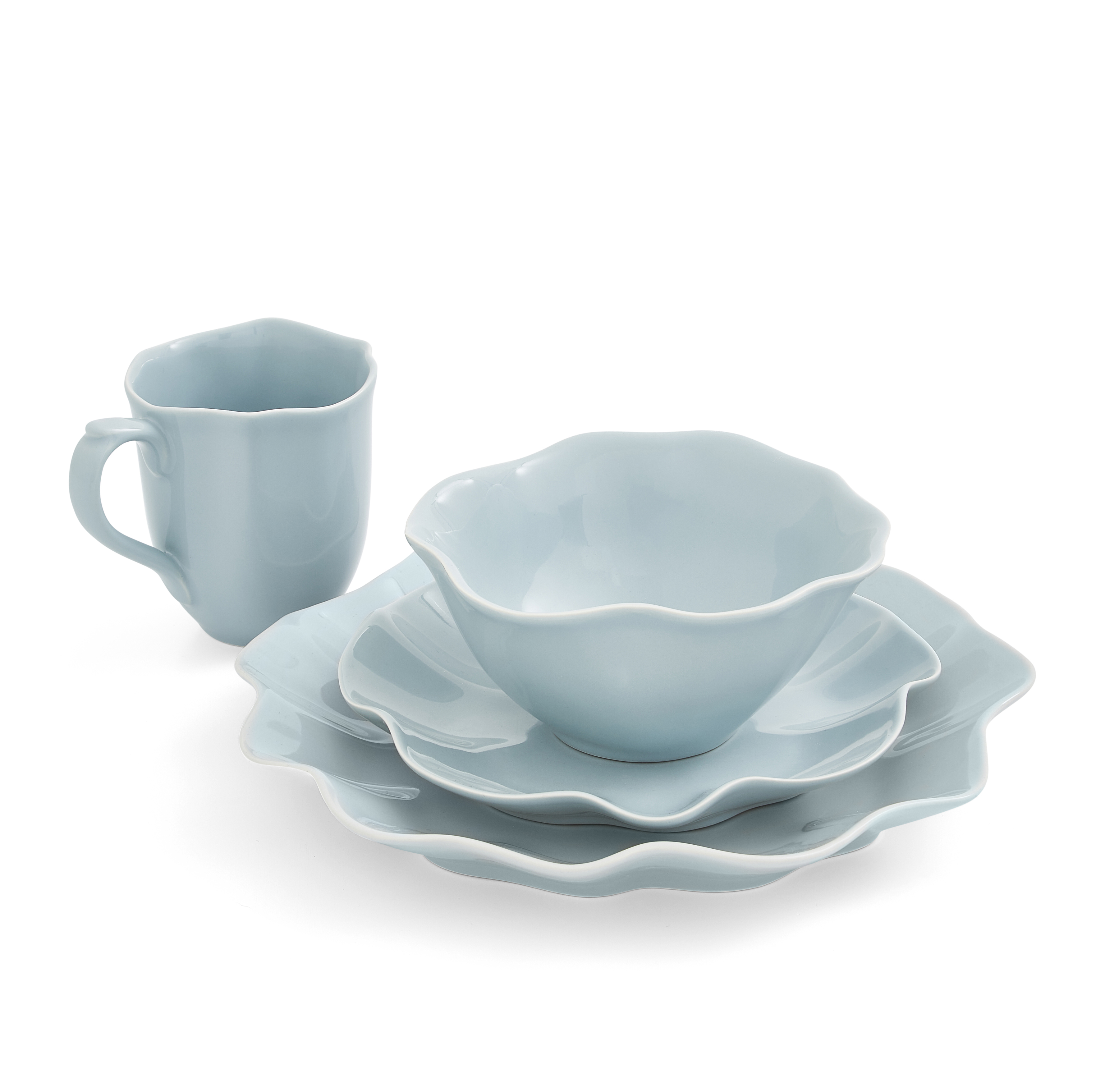 Sophie Conran Floret 4 Piece Place Setting, Robin's Egg image number null